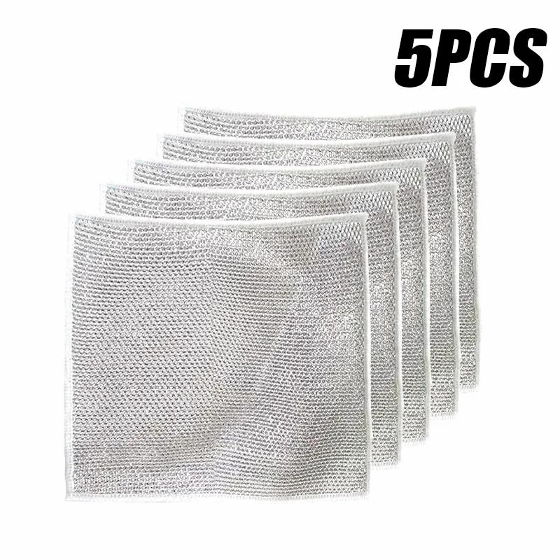 5/10/20/30 Stück Geschirrtücher, Mehrzweck-Drahtgeschirrtuch, Nass- und Trockendraht-Geschirrtuch, Küchen-Kochfeld-Geschirrspültücher, tägliche Reinigung