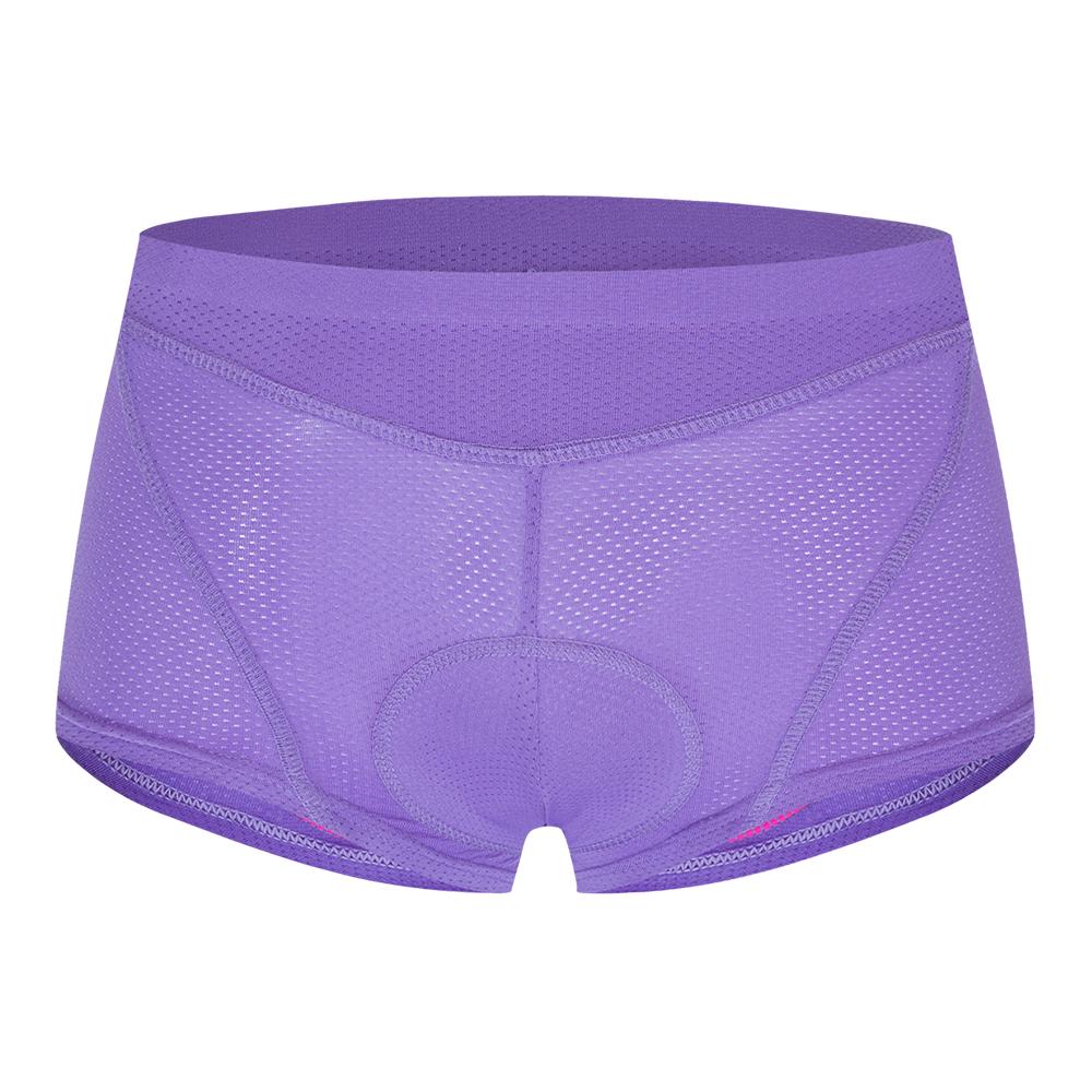WOSAWE Frauen Gel Gepolsterte Radfahren Unterwäsche Reiten Fahrrad Dreieck Shorts Atmungs Mode Damen Fahrrad Unterhose S violett