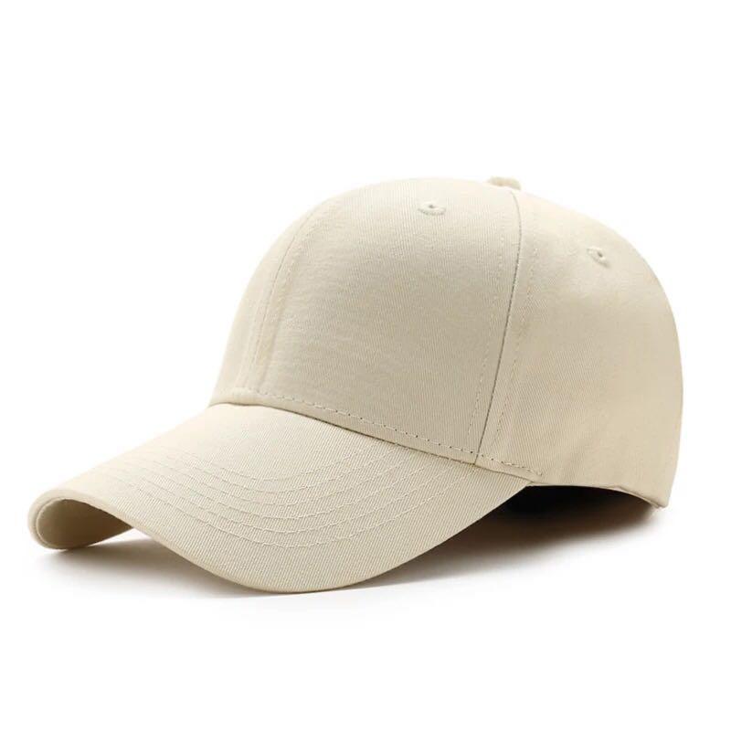 Unisex-Hut, einfarbig, gebogen, Sonnenblende, Hut für den Außenbereich, staubdicht, Baseballkappe, einfarbig, modisch, verstellbar, Freizeitkappen für Männer und Frauen beige
