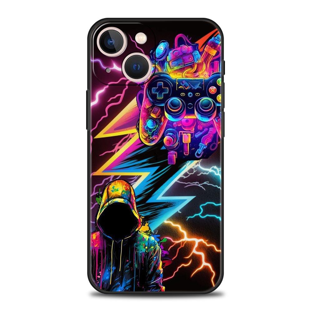 Technologie Spielkonsole Handyhülle Cover für iPhone 17 16 15 14 13 12 Pro Max 11 Pro Max 17 AIR Plus Stoßfest Weiche TPU Hülle for iPhone 11 Pro