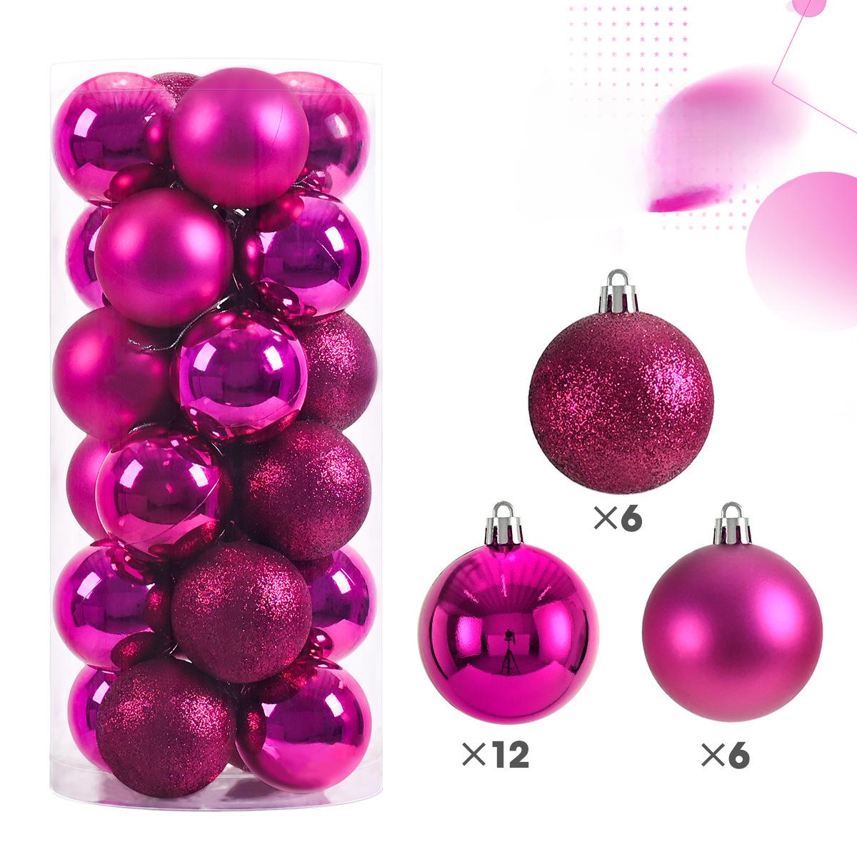 24 stücke 3/4/6/8cm Weihnachtskugeln Christbaumschmuck Kugeln Weihnachtsbehang Baumanhänger Home Party Weihnachtsbaum Dekor Neujahrsgeschenk 3cm