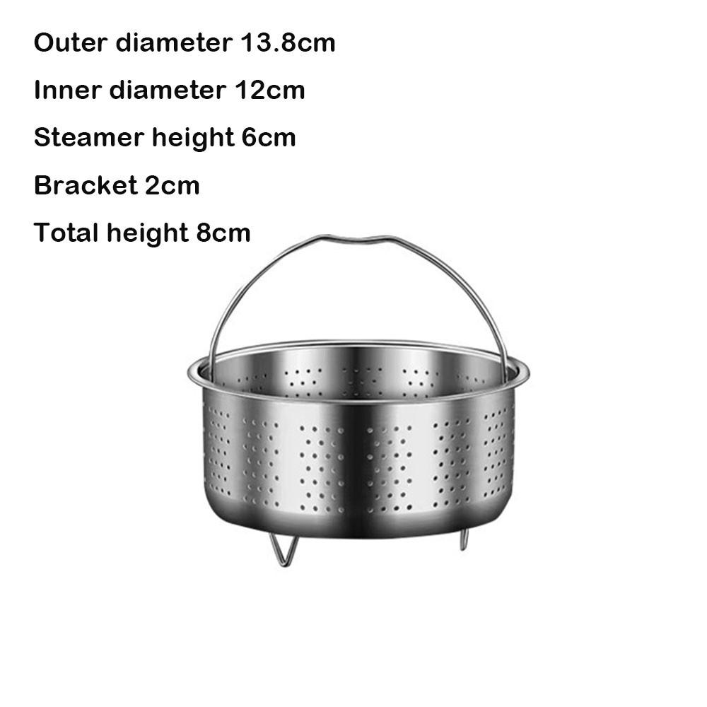 Dampfeinsatz Dampfkochtopf Edelstahlkorb Reiskocher Schnellkochtopf 13.8cm gray