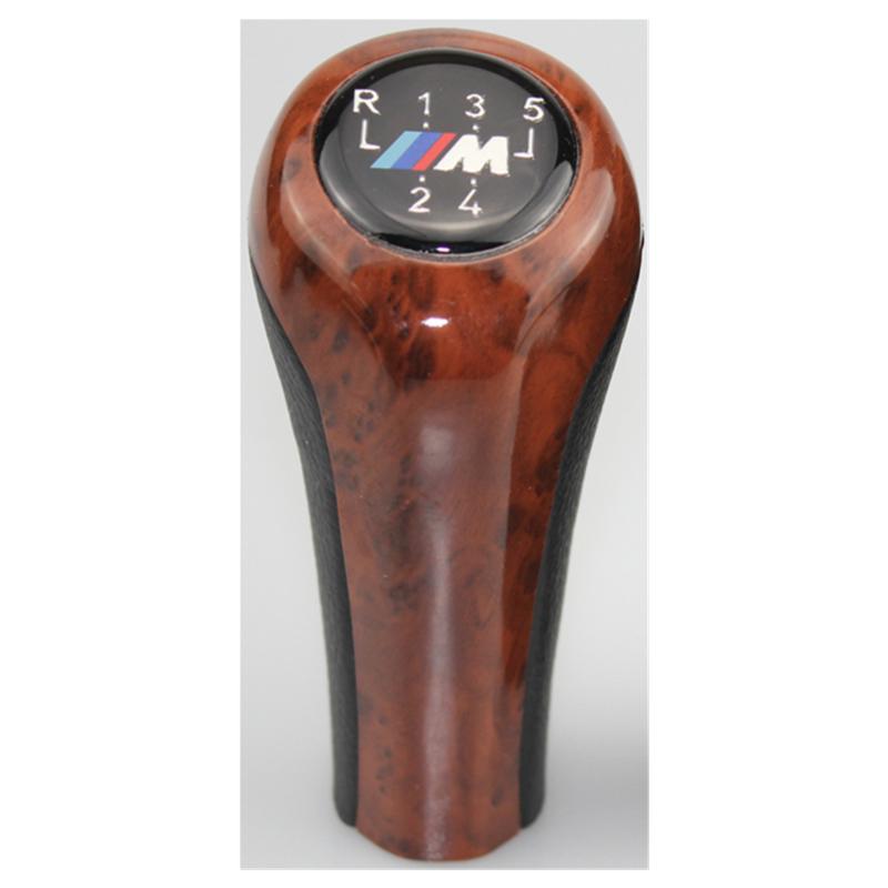 1 Stück Holzmaserung ist geeignet für BMW Getriebekopf BMW Schalthebel Staubschutz 3-Farben-Schalthebel Handball Stereo M 5th gear