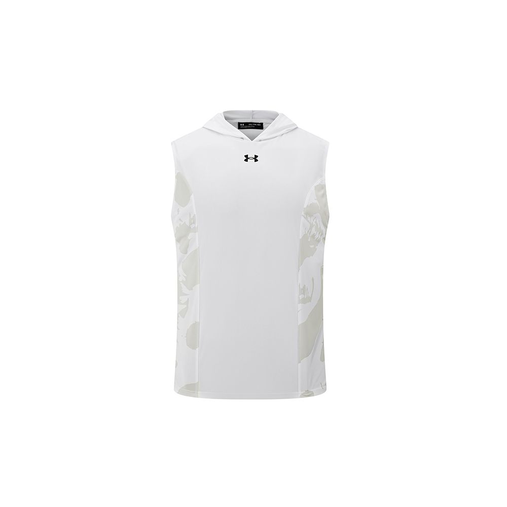 Under Armour Sport Laufen Fitness Basketball Feuchtigkeitstransport Schnelltrocknend Kapuzen Ärmellose Weste Unisex Westen Weiß 24500001-100 L