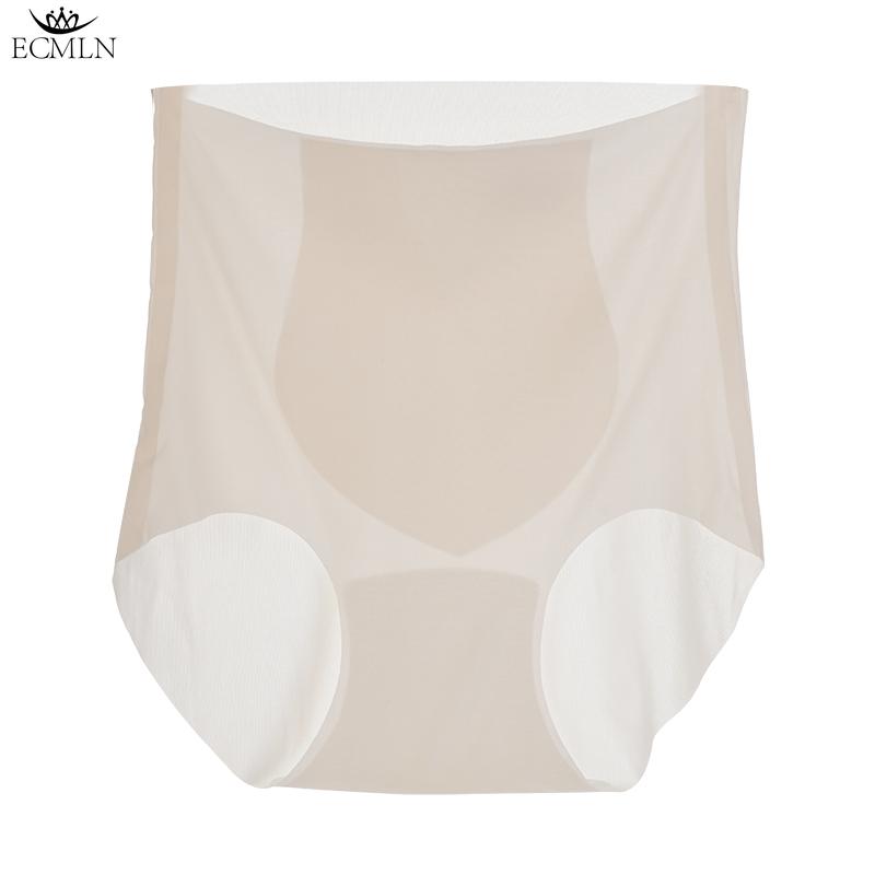 Boxershorts für Damen mit hoher Taille, sexy, nahtlose Höschen aus Eisseide, L-2XL, große Damenunterwäsche XL beige