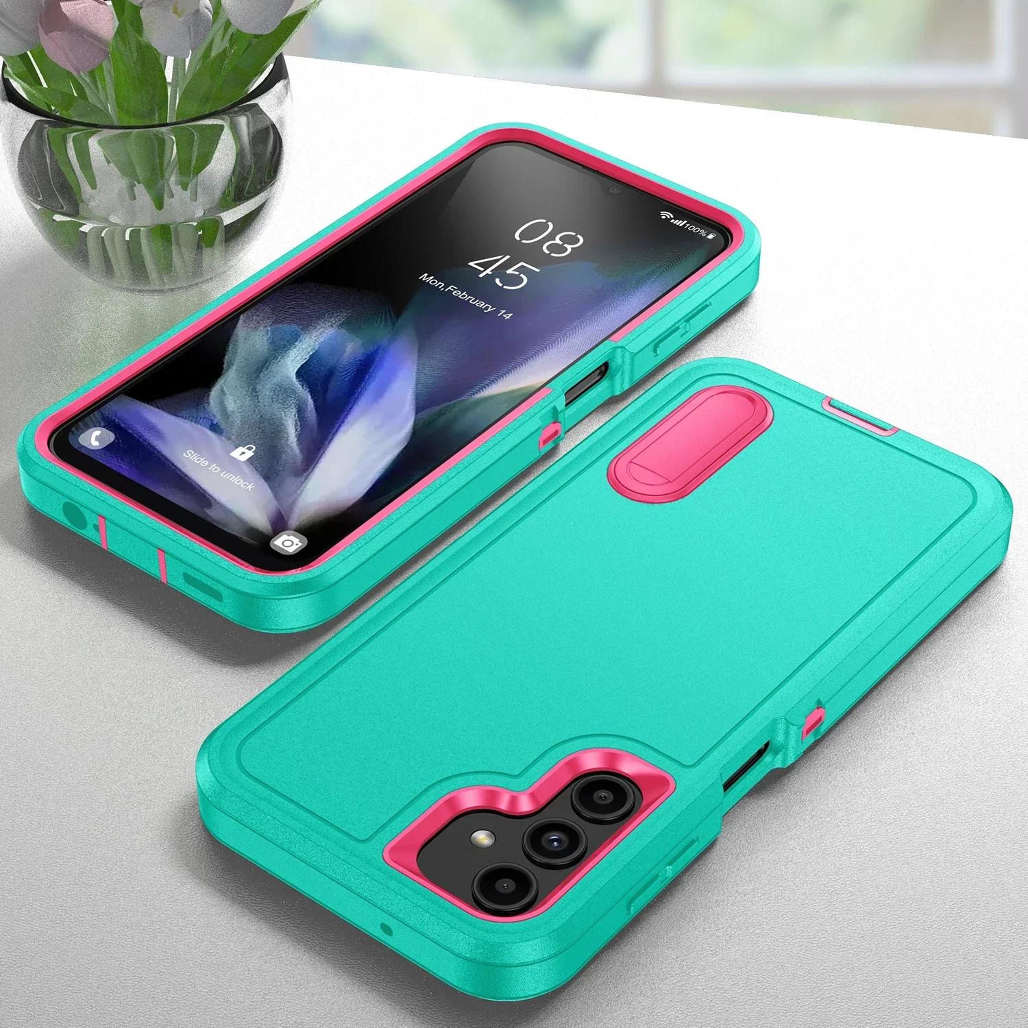 Hülle für Samsung Galaxy S25 S22 S23 FE S24 Ultra Plus Ganzkörper 3 in 1 Stoßfest Schwerlast Kratzfest Robust Ständer Abdeckung for Galaxy S22