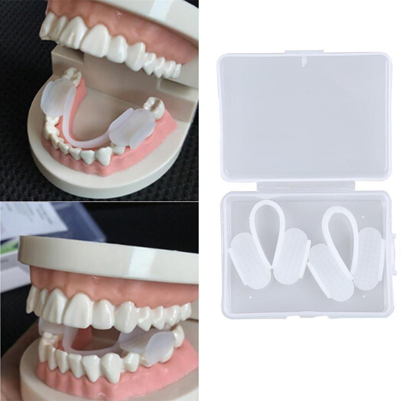 2 Stücke Dental Mundschutz Bruxismus Schiene Zähneknirschen Schlafmittel Zahnspangen Werkzeug gray