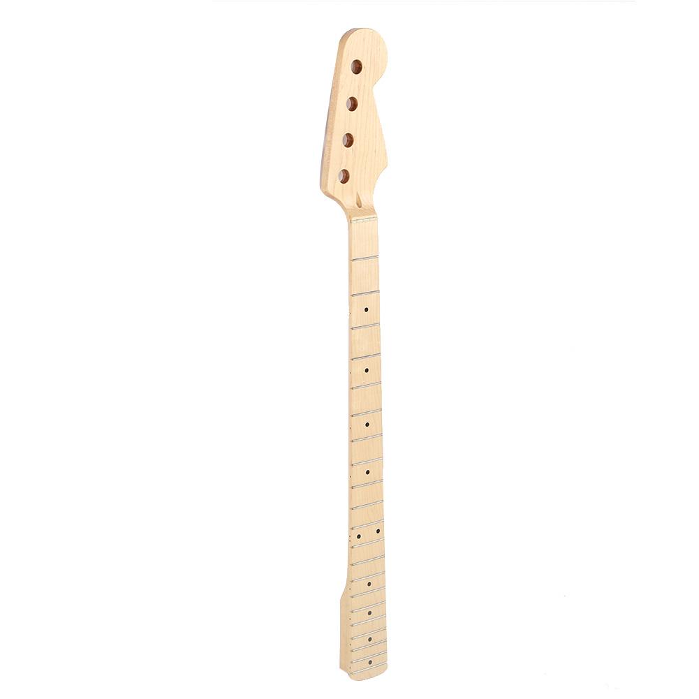 Bassgitarrenhals aus kanadischem Ahorn, 4 Saiten, 21 Bünde, Ersatzzubehör für Musikinstrumente, Holz