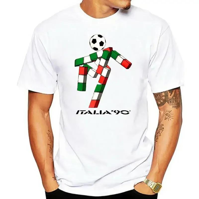 Herren Retro 2 T-Shirt Italien Fußball Maskottchen Italien Tumblr Fußball Herren Kleidung Grafik Oversize T-Shirt Harajuku 90 Sommer Lustig S