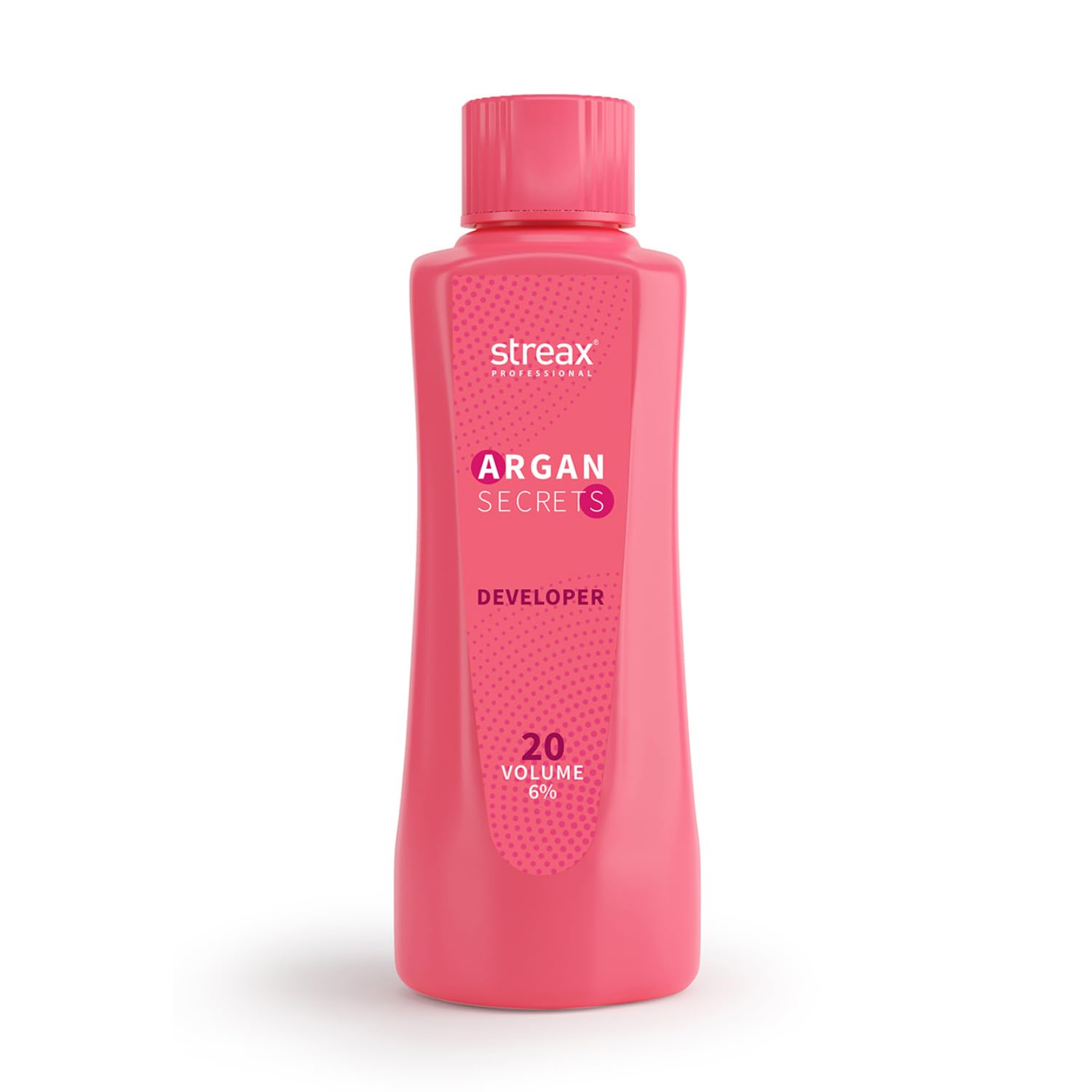 Streax Professional Argan Secret Haarfarben-Creme-Entwickler 20 Vol. 6 Prozent 250 ml Für lang anhaltende, intensive Haarfarbe und Glanz pink
