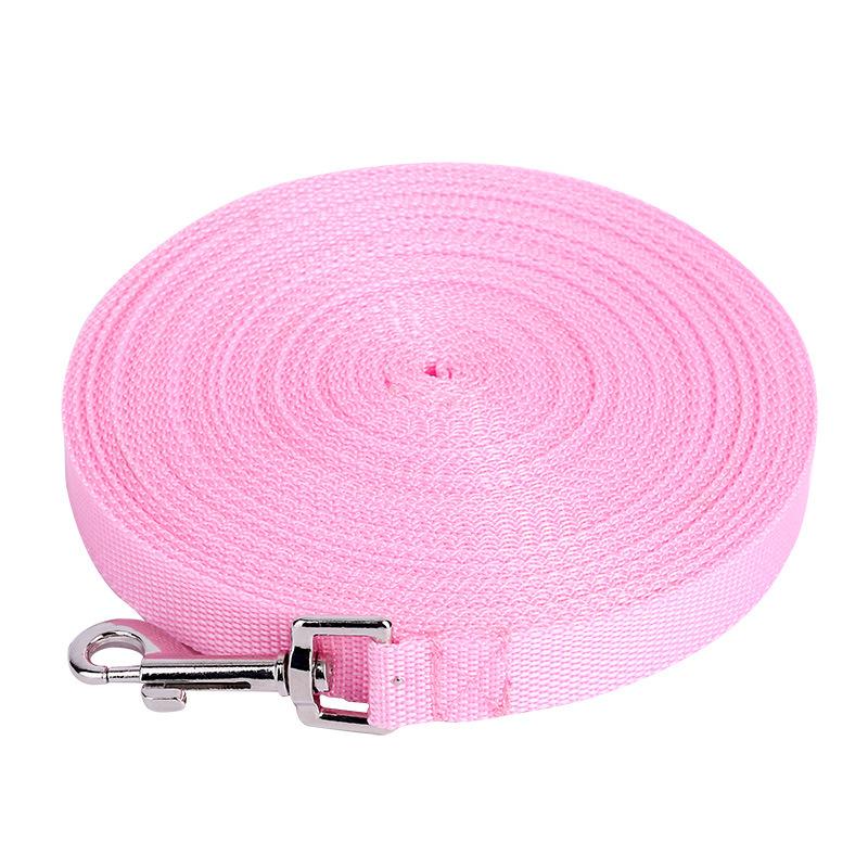1.5 1.8 3 4.5 5 6 10 15 20 30 50M Solide Hundeleine für große Hunde Haustier Welpe Spaziergang Training Führleine Großhund Nylonseil Lange Leinen 5m*2.0cm rosa