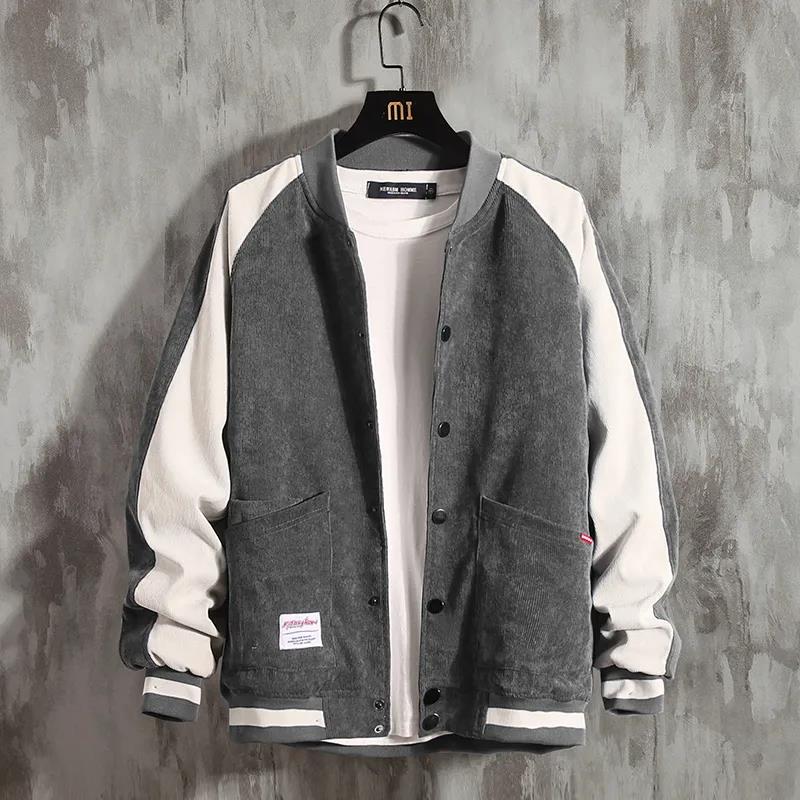 Herren-Jeansjacke für Frühling und Herbst, Freizeitjacke, Baseball-Uniform, Arbeitskleidung, langärmelige, kurze, warme Knopfjacke für Herren M