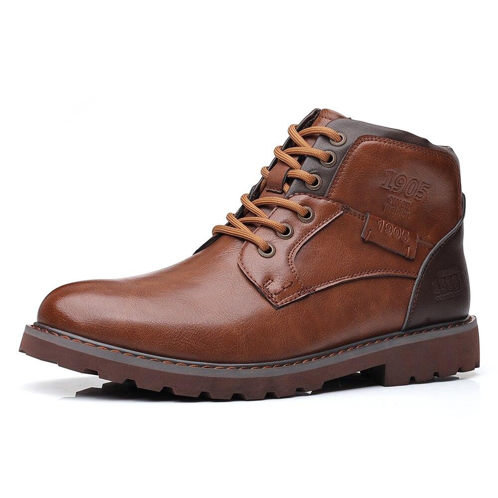 2024 männer Stiefel Herbst Winter Mode Schuhe männer Stiefel Männer Casual Stiefel Luxus Männer Schuhe 45 braun