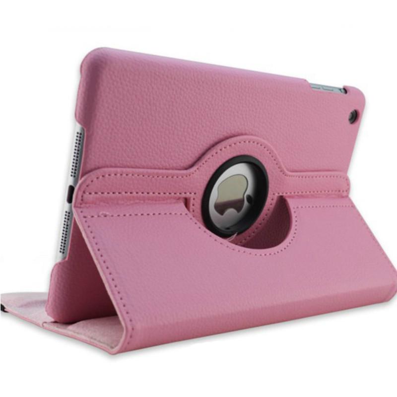 360 Grad drehbare Hülle für iPad Air 2 Air 1 9.7'' Smart Lederständer für iPad 9. Generation 10.2 Air4 Air5 2021 Hülle Funda iPad 9th 2021(10.2) amaranth rosa