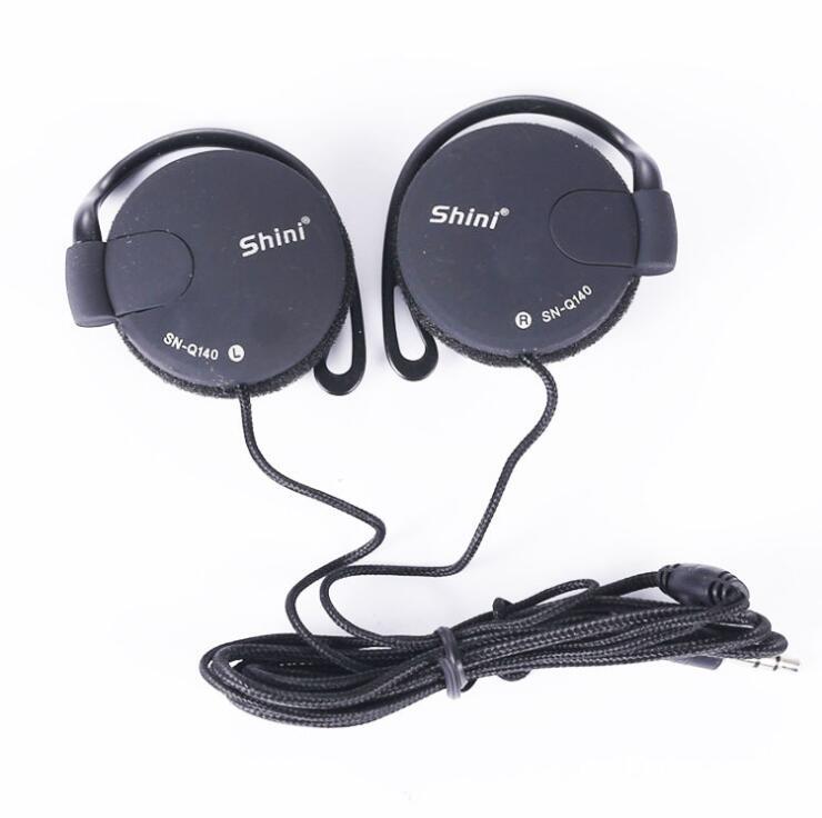 Modischer Ohrbügel-Mega-Bass-Kopfhörer mit 3,5-mm-Stecker und Geräuschunterdrückung für PC/Mobiltelefon schwarz