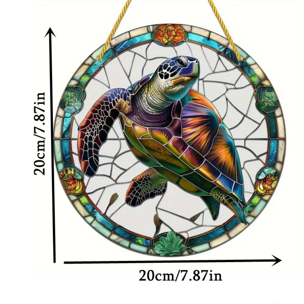 Garten-Sonnenfänger im Schildkröten-Stil aus Buntglas, Garten-Sonnenfänger aus Acryl, geeignet als Dekoration für Haus und Garten, Veranda, Schlafzimmer und Partygeschenke 5.91 * 5.91 inches