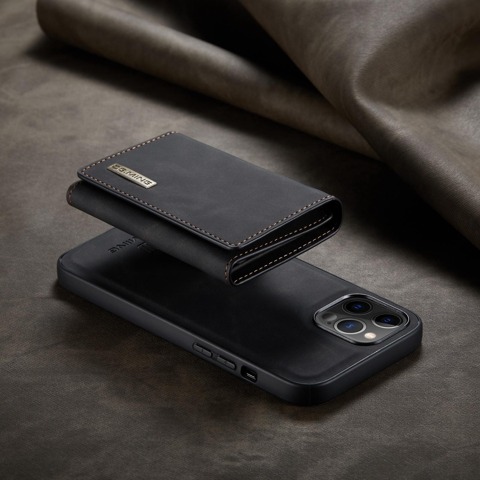 Luxuriöse magnetische abnehmbare Leder-Handy-Geldbörse für iPhone 13 Pro Max 12, Samsung S21 S20, Huawei OnePlus Google Kartenhalter, Stand-Rückseite Samsung Galaxy S23 schwarz