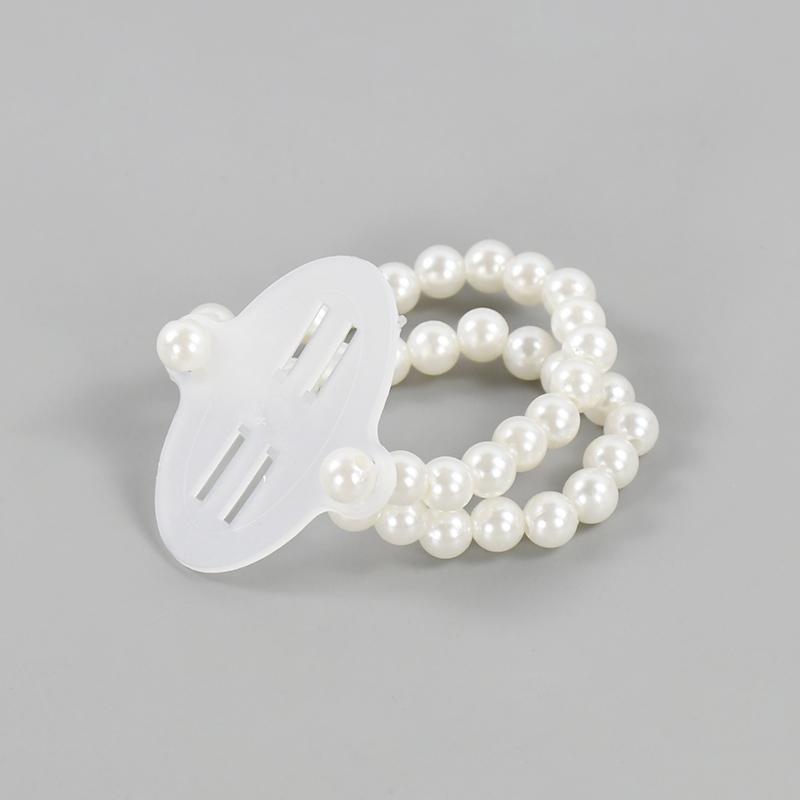 5 Stück Elastische Perlen Armbänder Armreif Korsage Accessoires Hochzeit Brautjungfer Handgelenk DIY Kunstblumen Dekoration Strandparty
