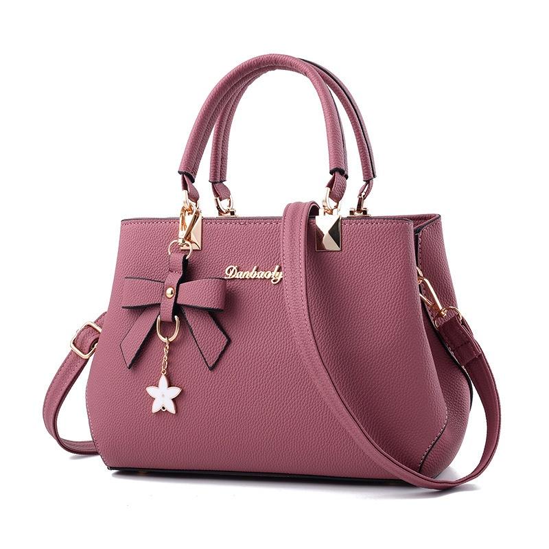 7 Farben Mode Blumen Handtaschen Damen Totes Leder Clutch Bag Damen Handtaschen rosa