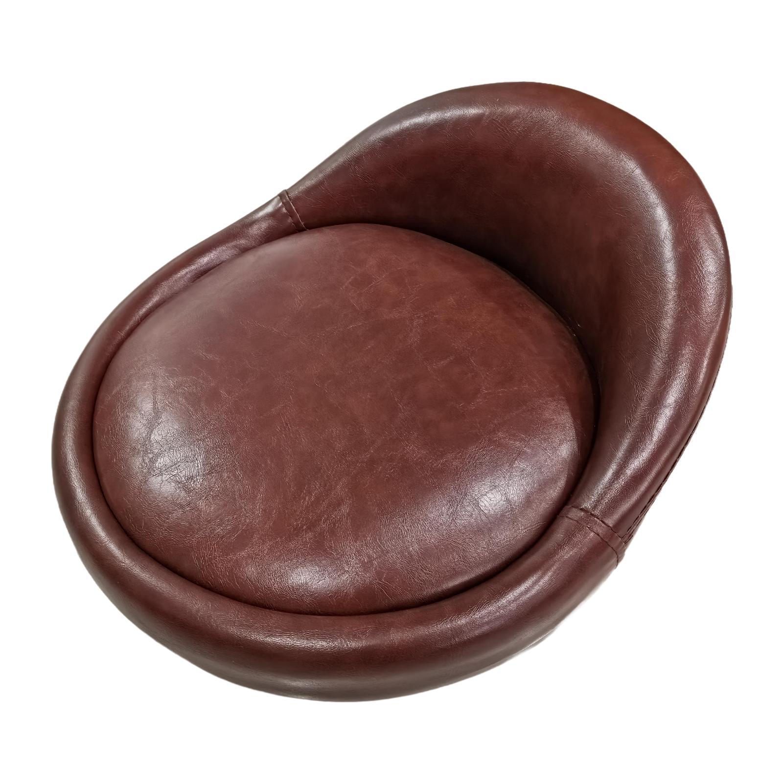 Barhocker Ersatz-Sitzfläche Barhocker Ersatz-Sitzkissen Einfache Montage PU-Leder für Bar Restaurant braun