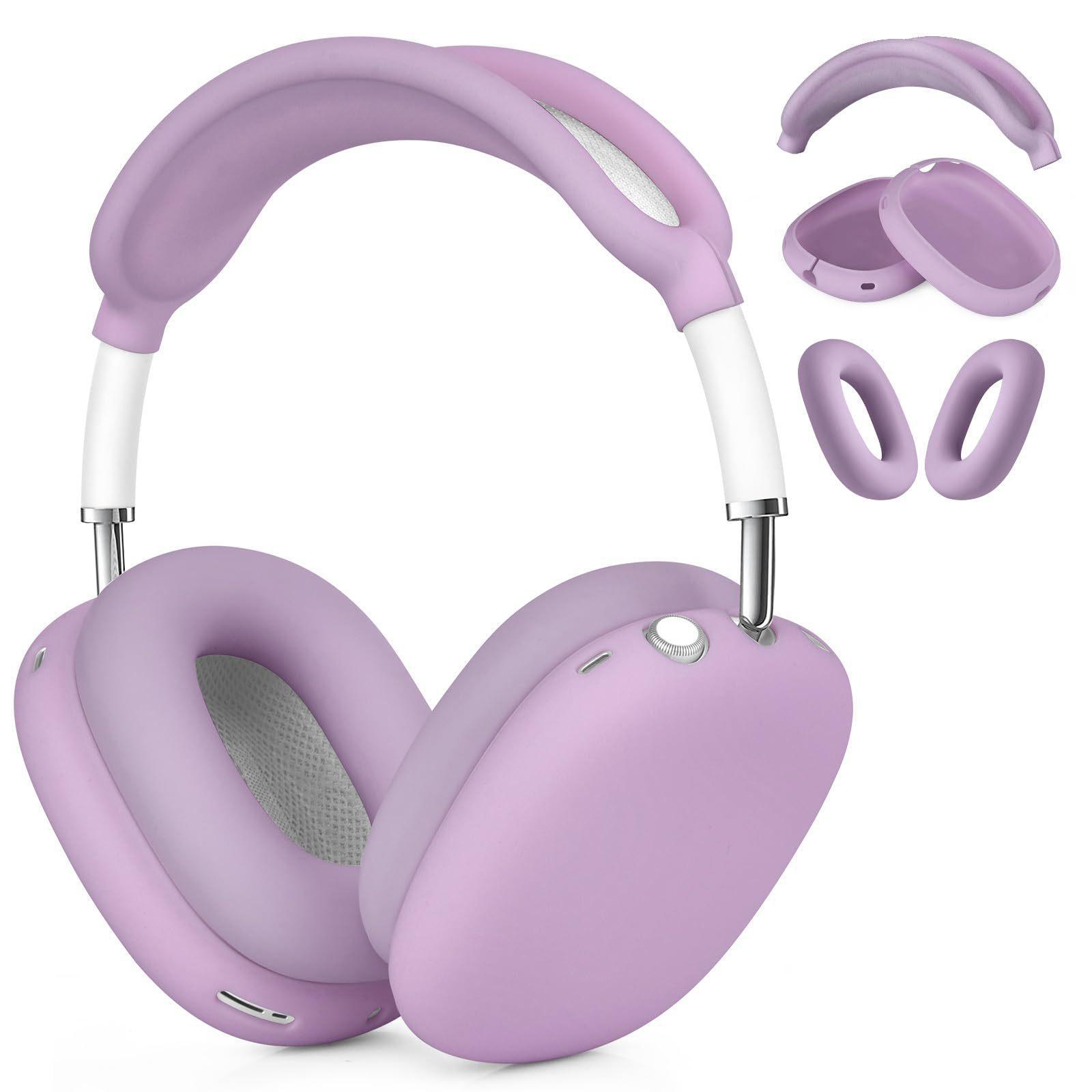 AirPods Max Silikon-Schutzhülle: Kopfmontiertes Bluetooth-Headset-Gehäuse three piece suit violett