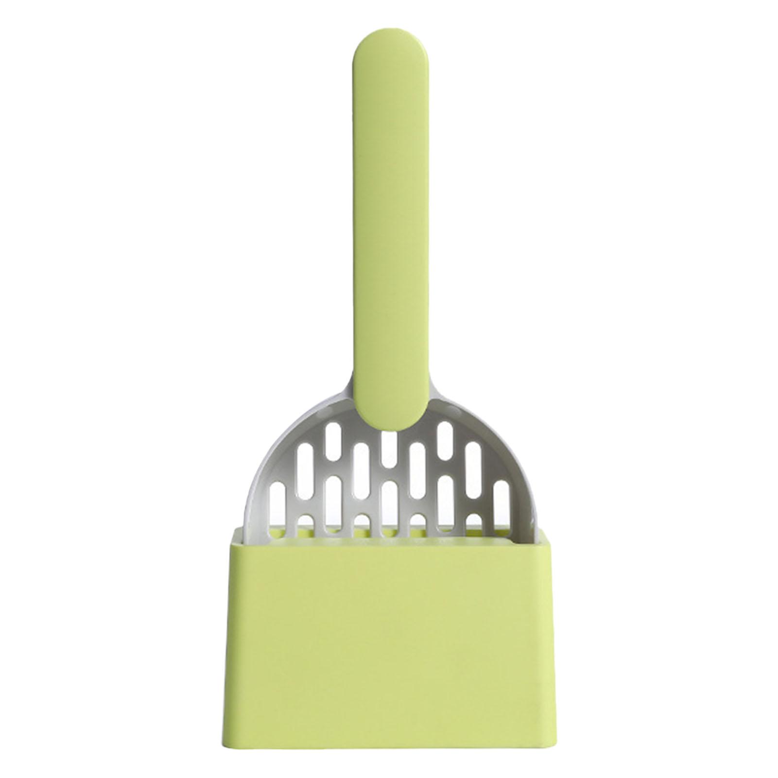 Katzenstreuschaufel Große Größe ABS Tragbar Langlebig Katzenstreu Siebschaufel für Zuhause Grau und Grün