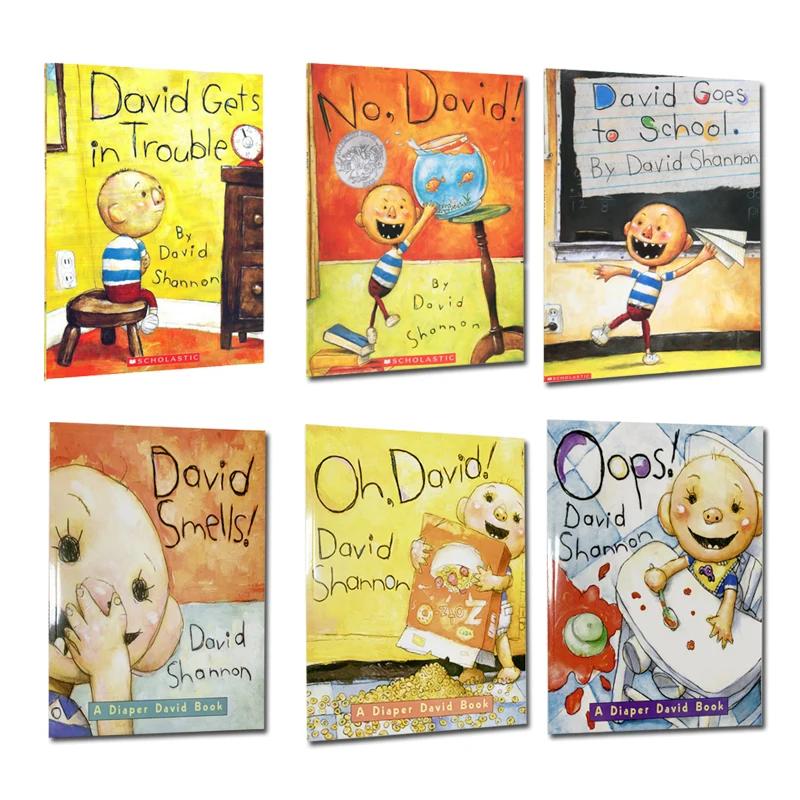 6 bücher Set EINE Windel David David kinder Grundlegende Konzepte Bücher Kinder Englisch Geschichte Lesen Bild Buch Montessori