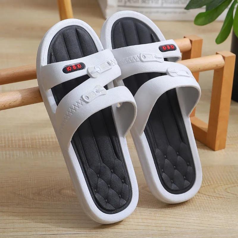 Herren-Hausschuhe, Sommerkleidung, personalisierte Flip-Flops, dicke Unterseite, Strand-Hausschuhe, Zuhause, ein Wort, Sandalen, Outdoor-Hausschuhe 42-43