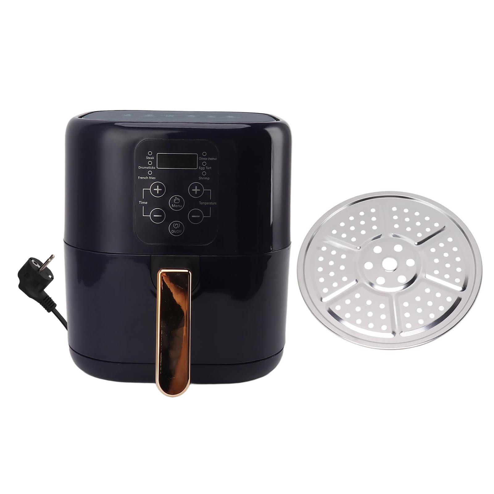 6,8 l Küchenfritteuse mit LCD-Bildschirmanzeige, 6,8 l, 1400 W, elektrische Fritteuse für gebratenes Hähnchen, Pommes, Eier L