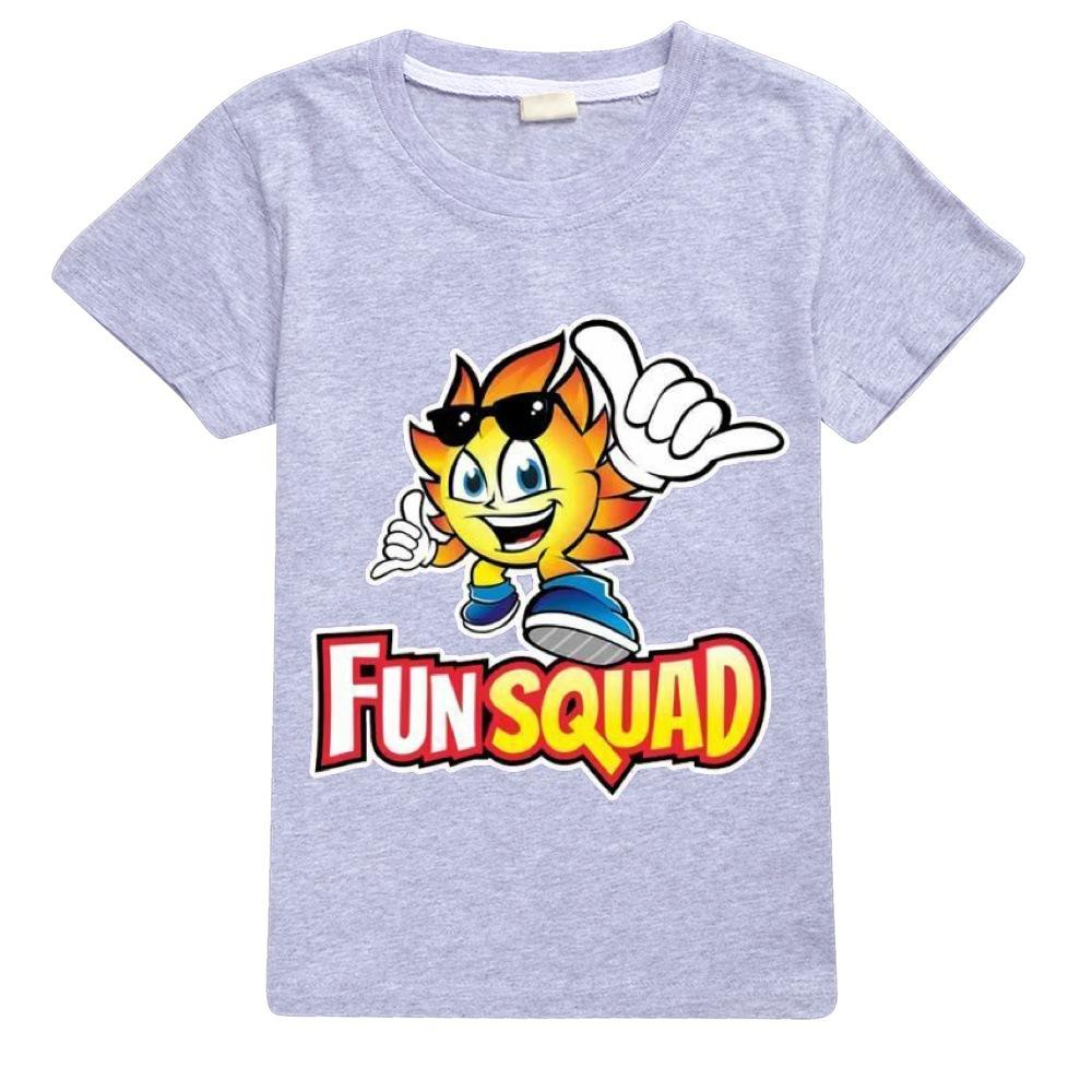 Neue Jungen Sommer Kleidung Kinder Cosplay Fun Squad Gaming T-shirt Pullover 100% Baumwolle Freizeit Mode Kinder Jungen Mädchen Tees Tops 160 grau