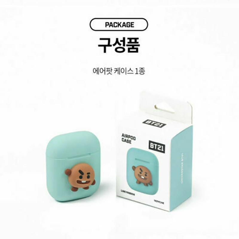 BTS BT21 Offiziell für AirPods Hülle Silikonhülle Neu für Apple für AirPods 1 für AirPods 2 SHOOKY