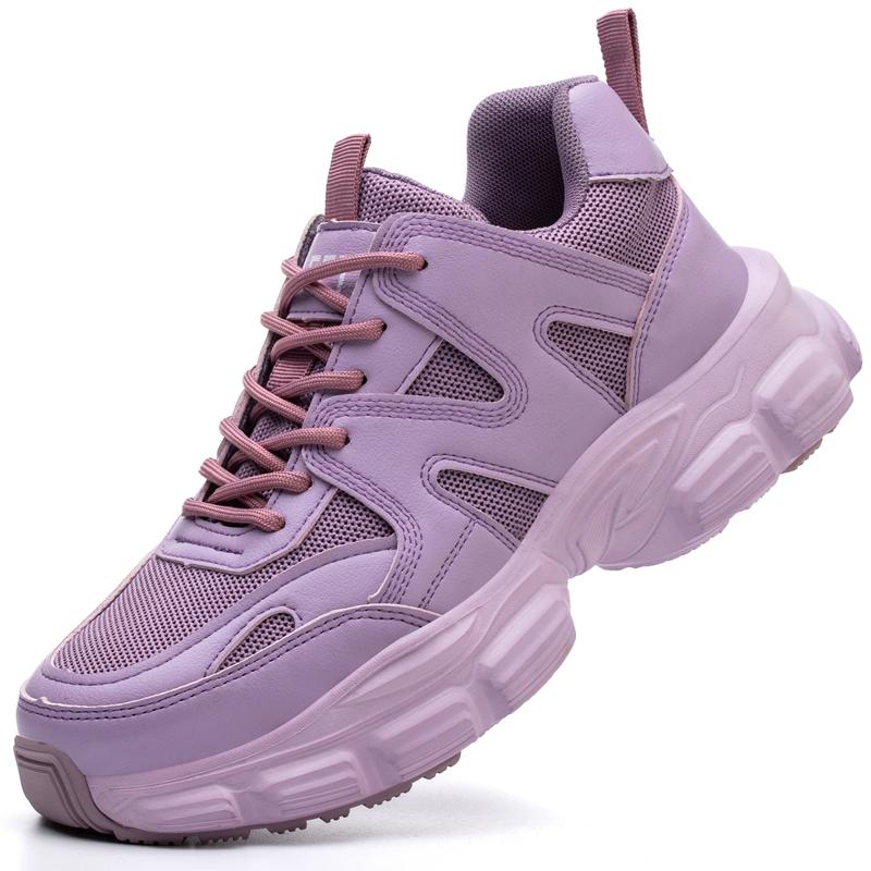 Damen Schwarze Sicherheitsschuhe Stahlkappe Sneaker Durchstichsichere Arbeitsschuhe Atmungsaktive Leichte Arbeits-Sneaker Schützende Sneaker 40 violett