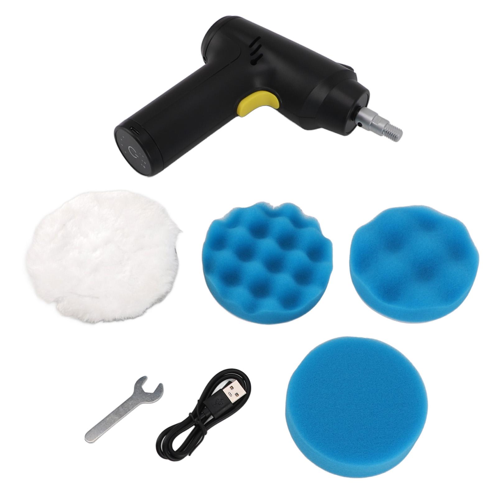 Akkubuffer-Poliermaschine USB Wiederaufladbar 3 Geschwindigkeiten Einstellbar Tragbare Elektrische Poliermaschine