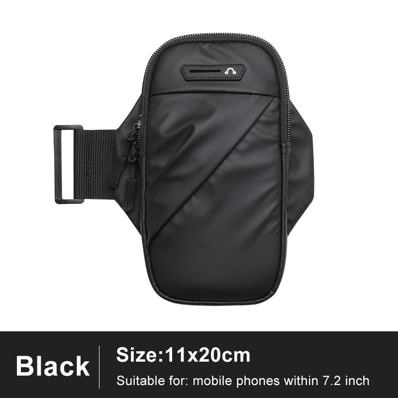 Handgelenk-Geldbörse, Sport-Armband, Telefon-Schlüsseltasche, Fitnessstudio, Fitness-Armband, Outdoor, Radfahren, Laufen, Armtasche, Damen und Herren, Armband-Geldbörse schwarz