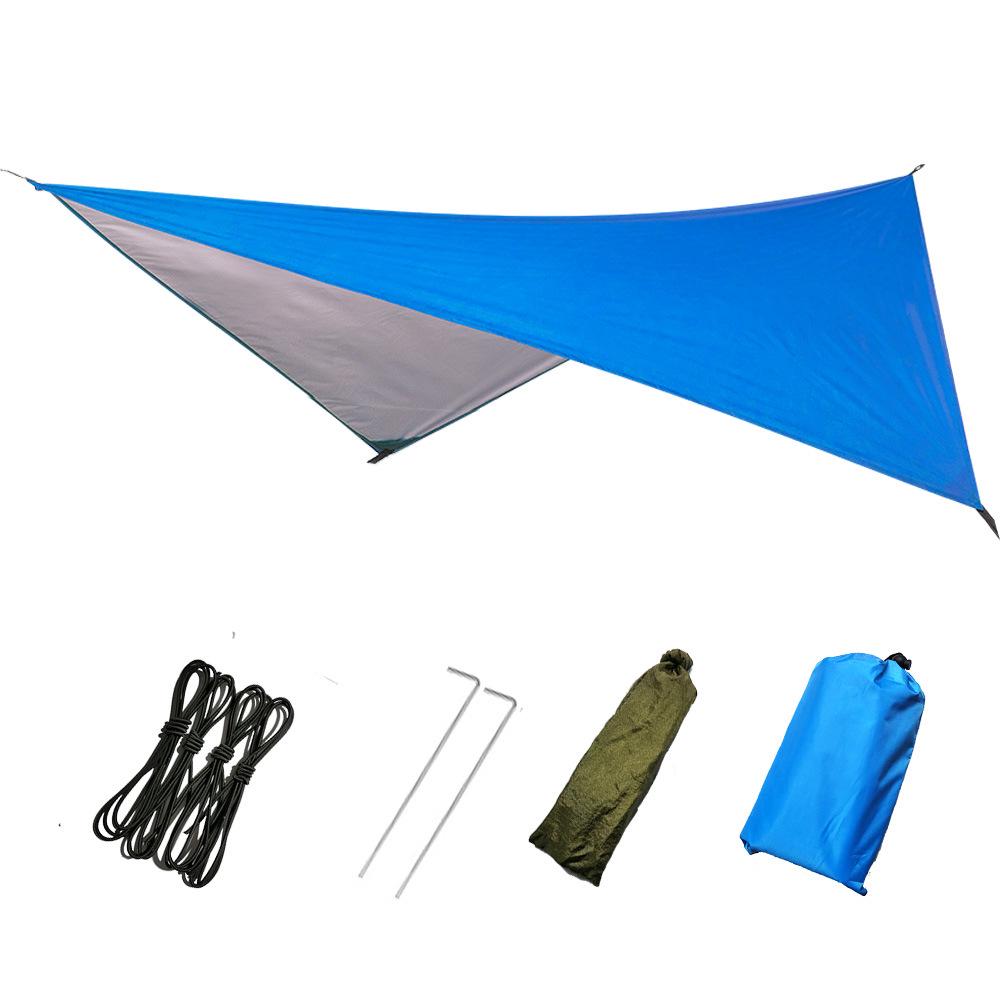 Markise Wasserdichte Plane Zelt Schatten Ultraleicht Garten Baldachin Sonnenschirm Outdoor Camping Hängematte Regen Fly Strand Sonnenschutz 270cm*270cm blau