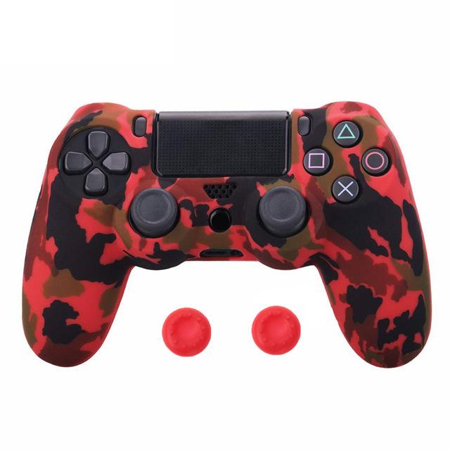 VAORLO Silikon Schutzhülle für SONY Playstation 4 PS4 Controller Gummi Schutzhülle für PS 4 Joystick Gamepad Cap Hüllen