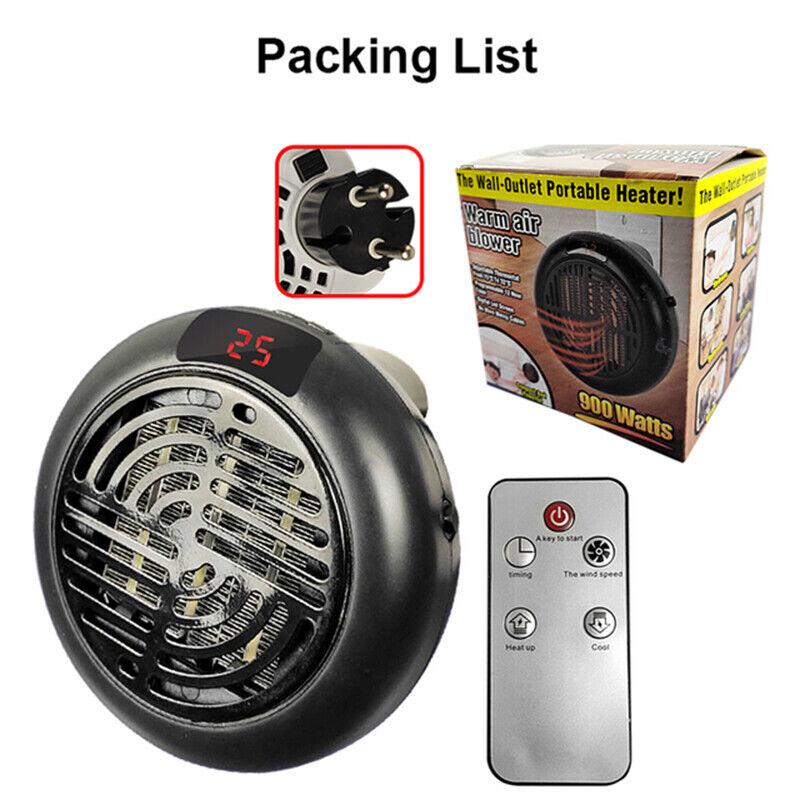 Winter Elektrische Heizung 900 W Schnelle Heizung Haushalt Wand Praktische Heizung Herd Kühler Mini Hände Wärmer Maschine Kann Fernbedienung EU Plug schwarz