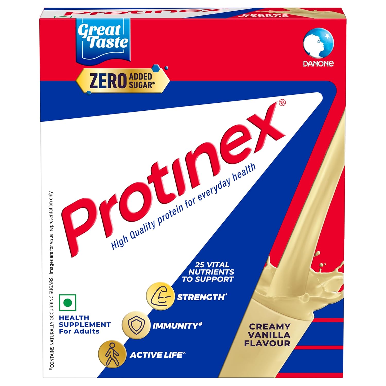 Protinex Nährstoffreiches Proteinpulver für Erwachsene Cremige Vanille Geschmack Hoher Proteingehalt 200 g/250 g Beutel mit 25 Essentiellen Nährstoffen