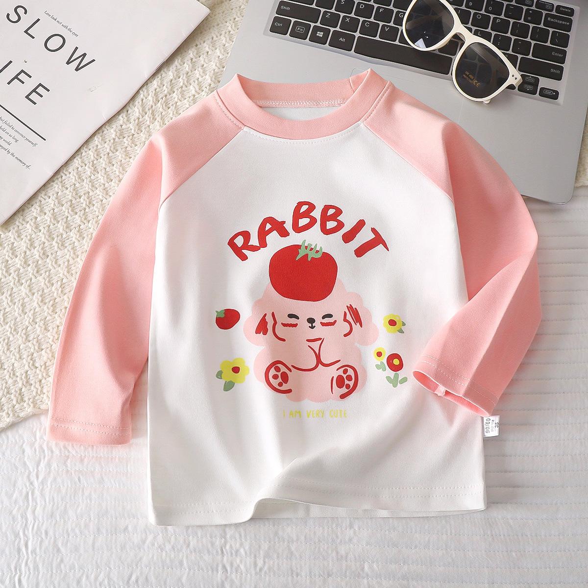 Kinderkleidung Jungen Mädchen T-Shirt Kinderkleidung Cartoon Tops Langarm Babykleidung Herbst Winter Baumwolldruck Sweatshirt 110cm