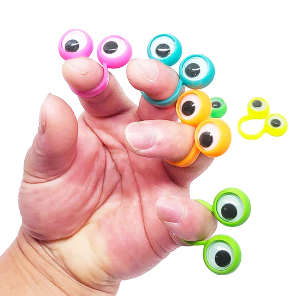 PH-CA Augen-Fingerringe, 10 Stück, lustige große Cartoon-Puppen, Augäpfel, Kinder- und Kinderspielzeug 10pcs