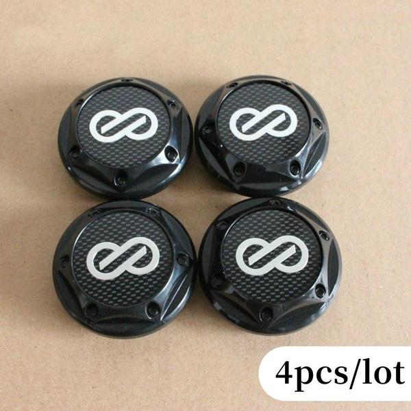 4 teile/los ENKEI Racing Emblem 64MM 68MM Auto Rad Center Hub Caps Abzeichen Zubehör für Modifikation Auto Radnabe Abdeckung 64MM schwarz