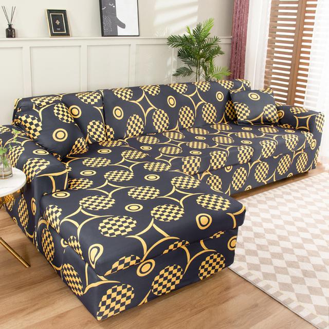 Neue Stil Gedruckt L Form Sofa Abdeckungen Für Wohnzimmer Sofa Protector Anti-Staub Elastische Stretch Abdeckungen Für Ecke Sofa Abdeckung 1-Seat 90-140cm 1PC