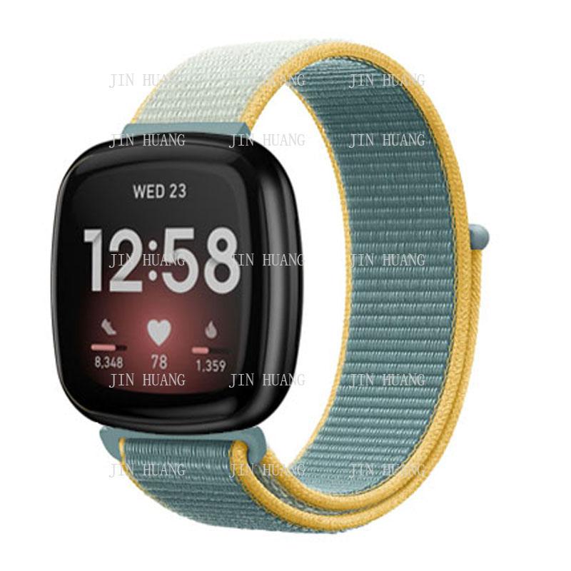 Nylonarmband für Fitbit Versa 4 3 2 Lite Smartwatch-Band Ersatz Uhrenarmband für Fitbit Sense 2 Schlaufe Correa Armband versa 2 or versa lite