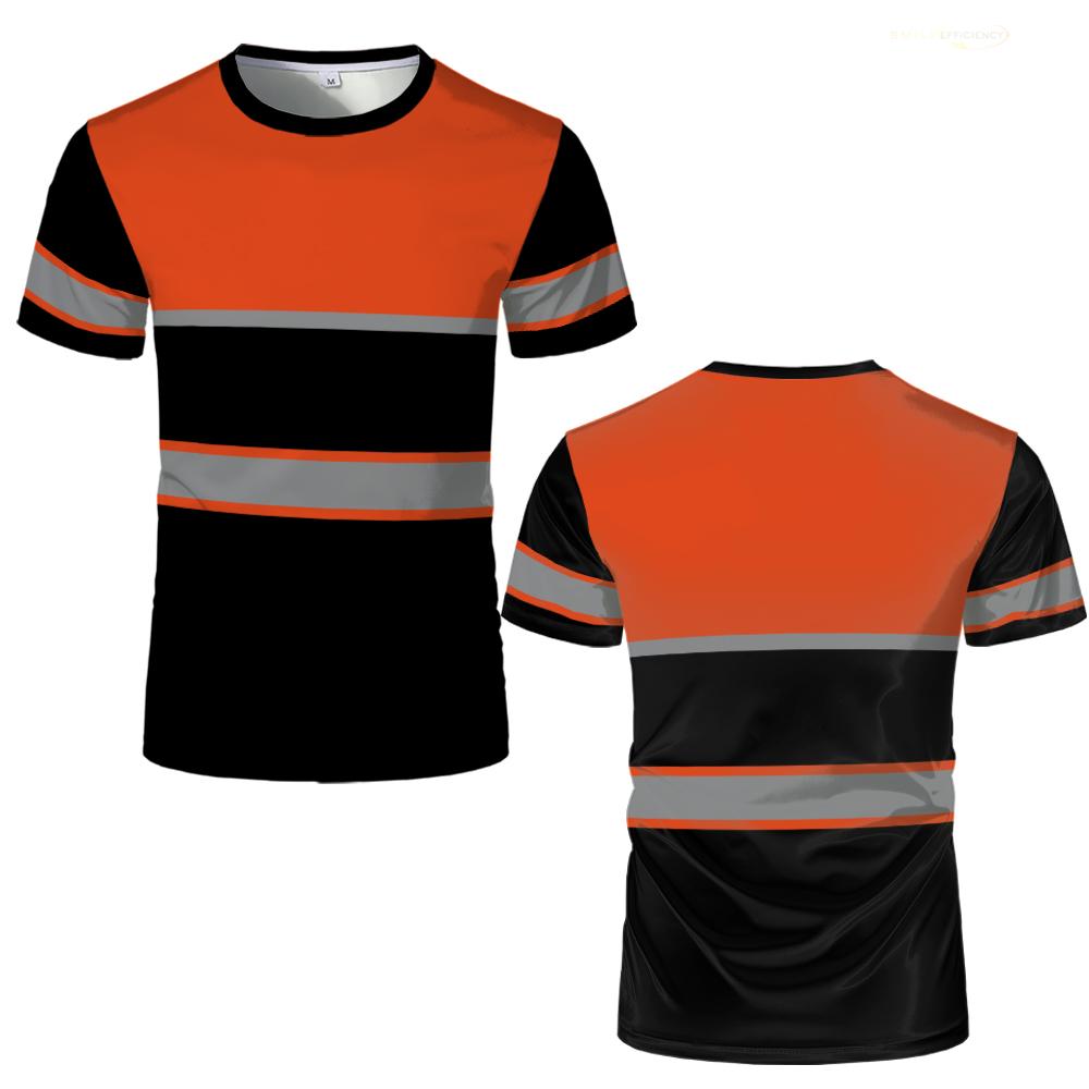 High-End Herren-T-Shirts Sicherheitsarbeitskleidung 3D-Druck Atmungsaktive Uniform-T-Shirts Schweißableitend Komfort Oversize-T-Shirt L