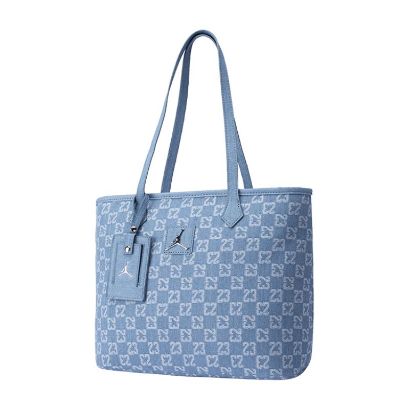 Jordan Baumwollmischung mit recycelter Faser Tragetasche, Schultertasche, Handtasche Regulär Unisex Hell Denimblau Jordan JD2523005AD-001 Length gray