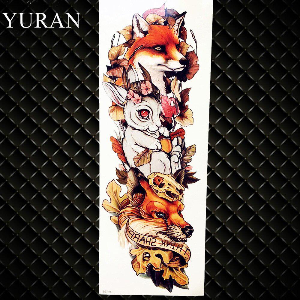 Sexy Lange Vollarm Rose Uhr Temporäre Tattoos Für Männer Frauen Körper Bein Kunst Ärmel Make-Up Werkzeuge Tattoos Aufkleber Gefälschte Große Tiger Blume Tattoo Aufkleber