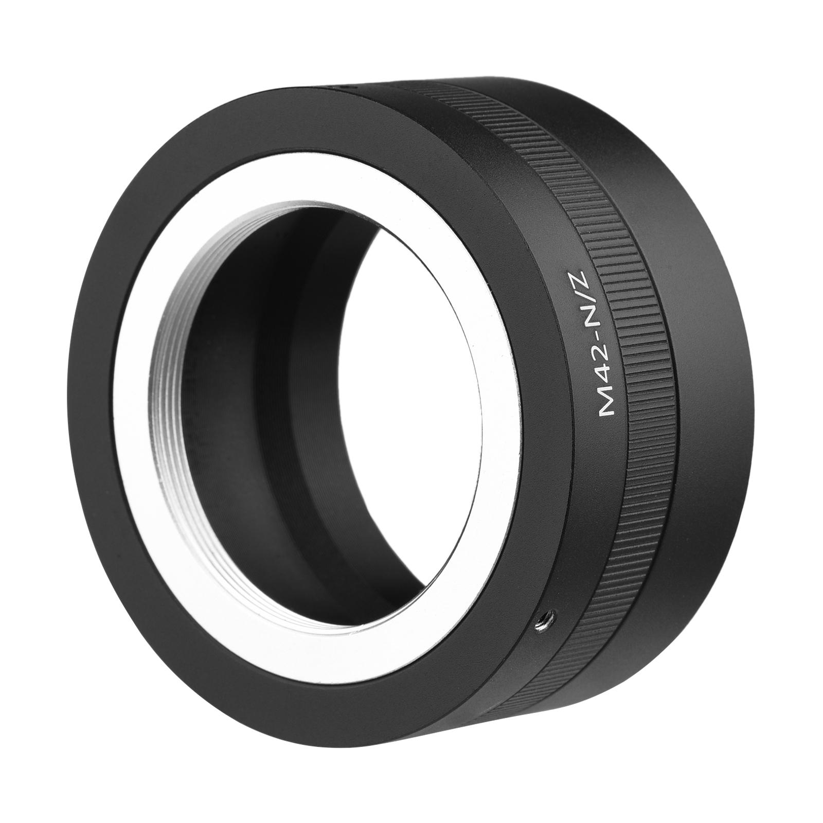 Manueller Objektiv-Adapterring aus Aluminiumlegierung für M42-Mount-Objektiv auf Nikon Z5/Z6/Z7/Z50 Z-Mount schwarz
