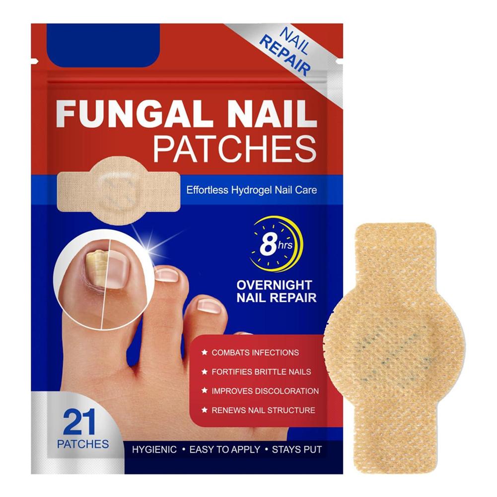 Zehennagelpilz Pflaster Wasserdichte Nagelreparaturpflaster Nagel Eingewachsen Korrektursticker Pilznagelpflaster Nagel Fußpflege Werkzeug Drehen 21PCS/Bag blau