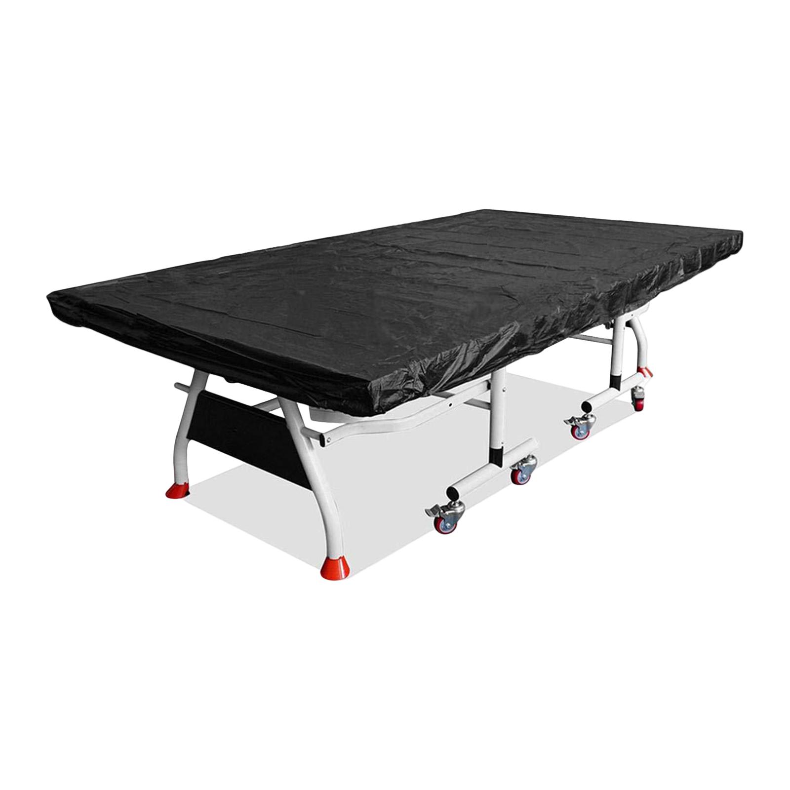 Tischtennis-Abdeckung, Oxford-Tuch, wasserdichte Tischtennis-Abdeckung mit Kordelzug, vollständiger Schutz schwarz