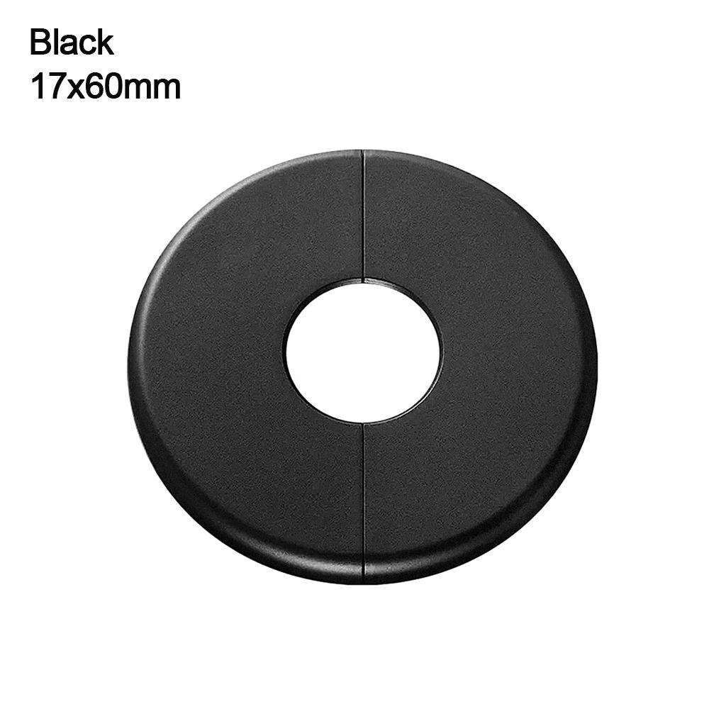 Schwarze Duscharmatur-Abdeckung, rundes Wasserhahn-Dekor, nützliche Wasserhahn-dekorative Abdeckung für die Dusche 17x60mm schwarz